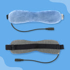 Zdjęcie podgrzewanej maski na oczy USB MediMask z przodu i z tyłu.