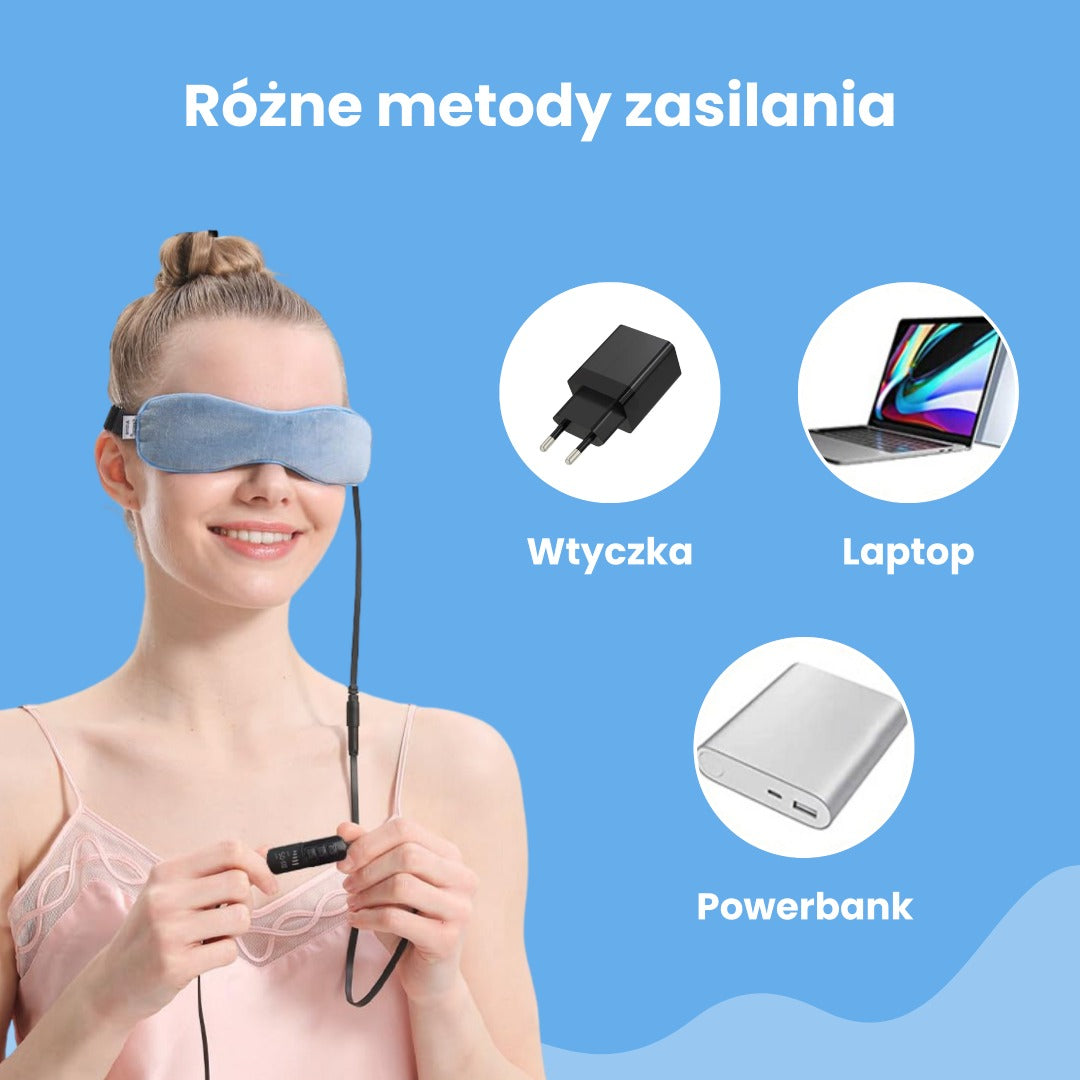 Podgrzewana maska na oczy zespół suchego oka